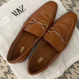 Zara leather loafers